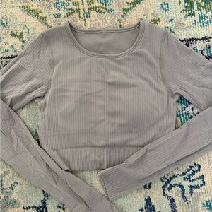 Lululemon Grey Ebb to Street Long-Sleeve - Size 4